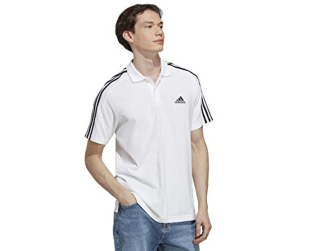 adidas M 3S Pq Ps Erkek Günlük Polo Tişört IC9312 Beyaz