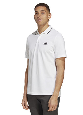 adidas Dik Yaka Düz Beyaz Erkek T-Shirt IC9315 M SL PQ PS
