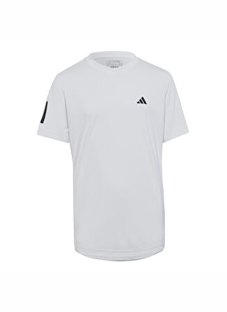 adidas Düz Beyaz Erkek Çocuk T-Shirt HR4287-B CLUB 3STR TEE