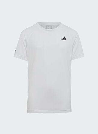 adidas Beyaz Kız Çocuk Bisiklet Yaka Kısa Kollu Düz T-Shirt HS0551 G CLUB TEE