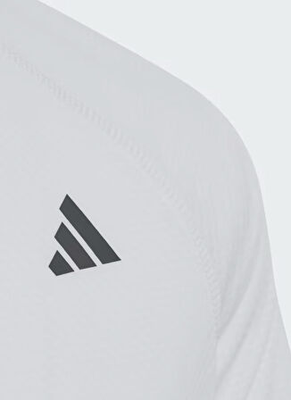 adidas Beyaz Kız Çocuk Bisiklet Yaka Kısa Kollu Düz T-Shirt HS0551 G CLUB TEE