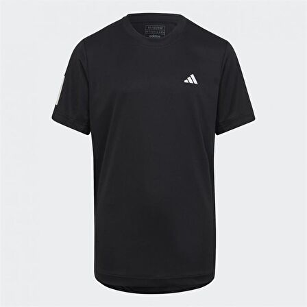 adidas B Tennis Club 3-Stripes Tee Erkek Çocuk Tişört Siyah HR4229