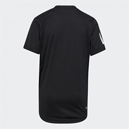 adidas B Tennis Club 3-Stripes Tee Erkek Çocuk Tişört Siyah HR4229
