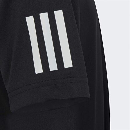 adidas B Tennis Club 3-Stripes Tee Erkek Çocuk Tişört Siyah HR4229