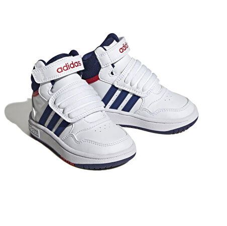 GZ9650-B adidas Hoops Mıd 3.0 Ac I Bebek Spor Ayakkabı Beyaz