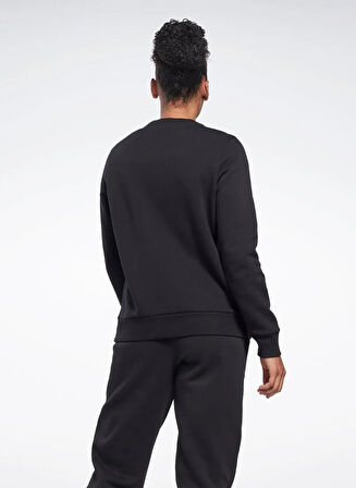 Reebok Siyah Kadın Yuvarlak Yaka Sweatshirt H54774 RI BL Fleece Crew