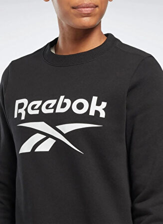Reebok Siyah Kadın Yuvarlak Yaka Sweatshirt H54774 RI BL Fleece Crew