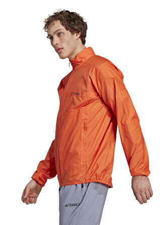 adidas Turuncu Erkek Uzun Cepli Yazlık Ceket HM4027 MT Wind Jacke