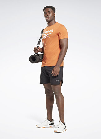 Reebok Yuvarlak Yaka Düz Turuncu Erkek T-Shirt HS4979 RI Big Logo Tee