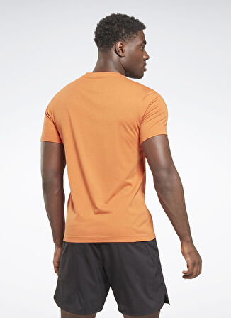 Reebok Yuvarlak Yaka Düz Turuncu Erkek T-Shirt HS4979 RI Big Logo Tee