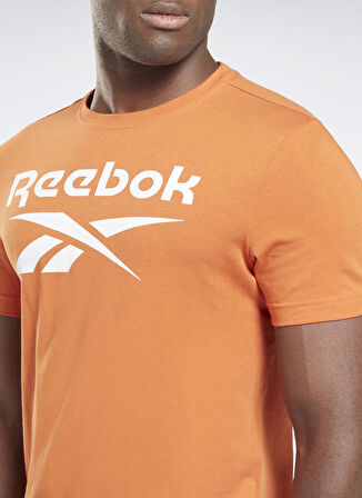 Reebok Yuvarlak Yaka Düz Turuncu Erkek T-Shirt HS4979 RI Big Logo Tee