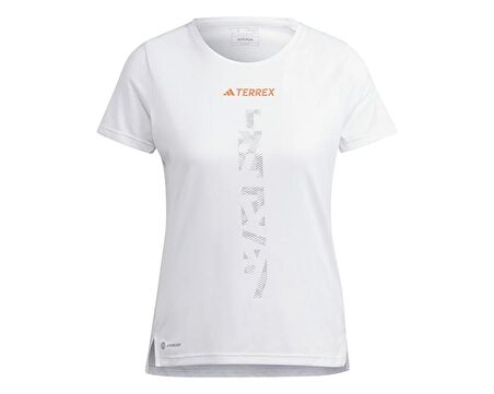 adidas Agr Shirt W Kadın Koşu Tişörtü HT9415 Beyaz