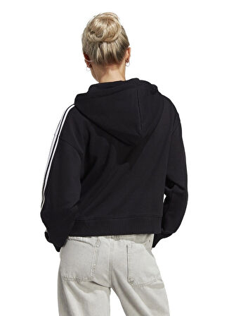 Siyah Kadın Kapüşon Yaka Normal Kalıp Sweatshirt IC8781 W 3S FT FZ S HD