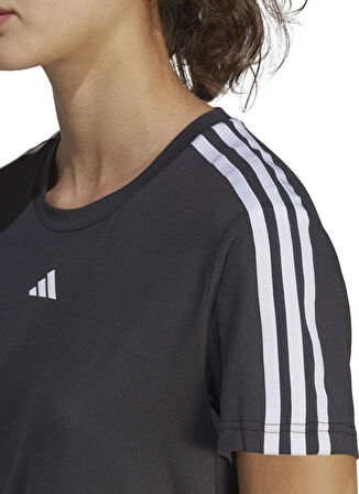 adidas Bisiklet Yaka Düz Siyah - Beyaz Kadın T-Shirt IC5039 TR-ES 3S T