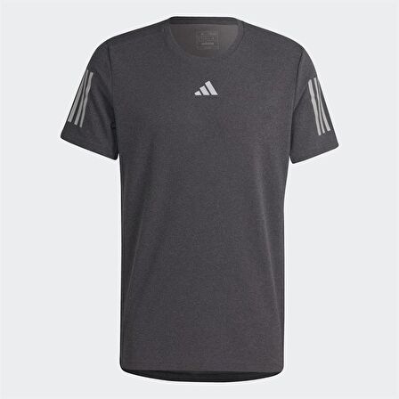 adidas Own The Run Heather Erkek Koşu Tişörtü Gri HR6617