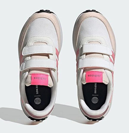 adidas Run 70s CF K Cırtlı Beyaz Pembe Spor ayakkabısı