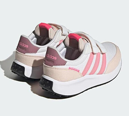 adidas Run 70s CF K Cırtlı Beyaz Pembe Spor ayakkabısı