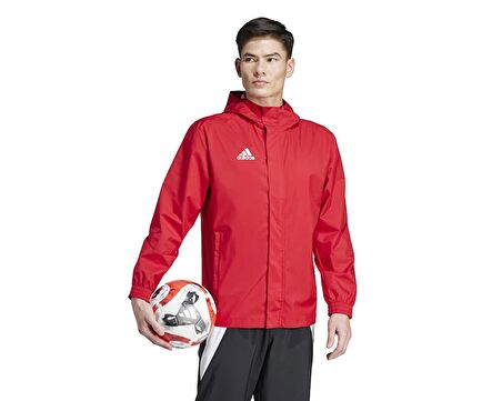 adidas Ent22 Aw Jkt Erkek Futbol Antrenman Yağmurluk IK4009 Kırmızı