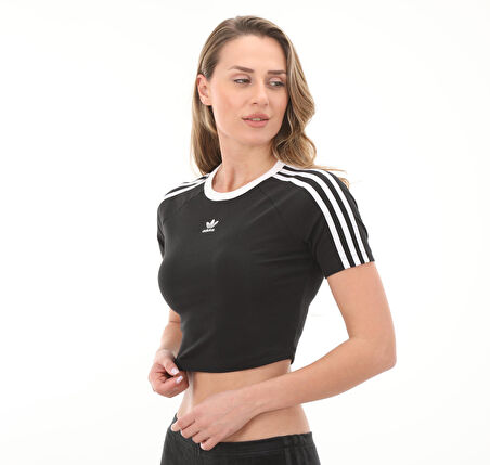 IU2532-K adidas 3 S Baby Tee Kadın T-Shirt Siyah