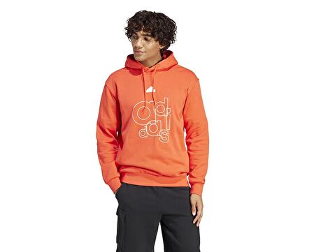 adidas Bl Fl Hd Q1 Gd Erkek Günlük Sweatshirt IS1991 Turuncu