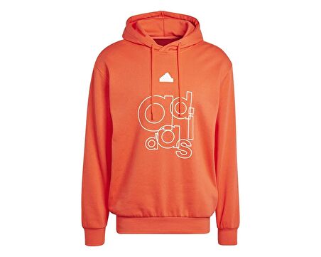adidas Bl Fl Hd Q1 Gd Erkek Günlük Sweatshirt IS1991 Turuncu
