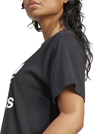 adidas Siyah Kadın Yuvarlak Yaka T-Shirt IR9533 TREFOIL
