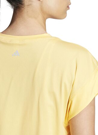 adidas Turuncu Kadın Yuvarlak Yaka T-Shirt IS2982 STUDIO