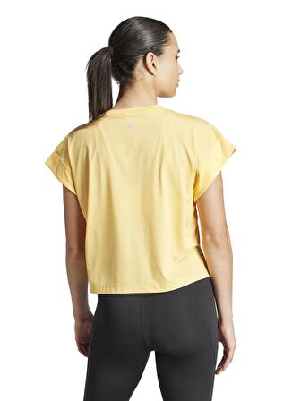 adidas Turuncu Kadın Yuvarlak Yaka T-Shirt IS2982 STUDIO