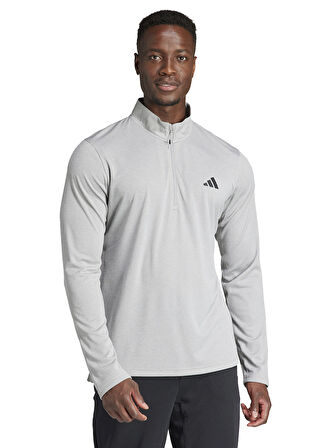 IT5441 TR-ES 1I4ZIP Gri Erkek Fermuarlı Yaka Regular Fit Sweatshirt