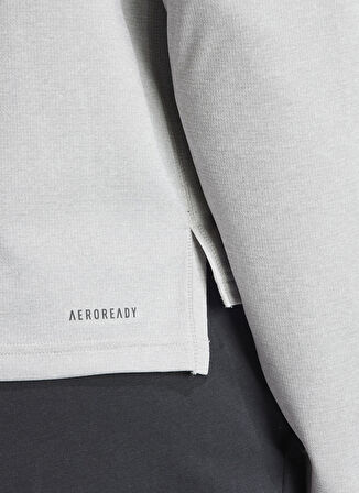 Adidas Gri Erkek Fermuarlı Regular Fit Düz Sweatshirt IT5441 TR-ES 1I4ZIP