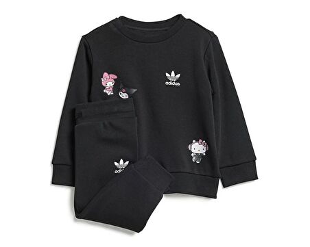 adidas Crew Set Çocuk Günlük Eşofman Takımı IR6790 Siyah