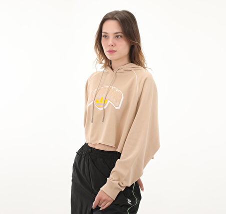 IS1950-K adidas Cs Crop Hoodıe Kadın Sweatshirt Krem