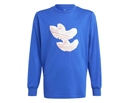 adidas Longsleeve Çocuk Günlük Sweatshirt IS3229 Mavi