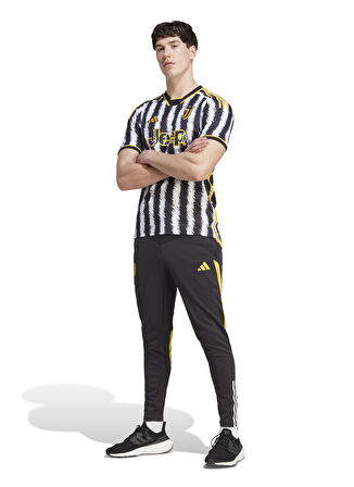 adidas Siyah - Beyaz - Sarı Erkek Bisiklet Yaka  Baskılı Forma HR8256-HR8256-JUVENTUS HOME JERSEY