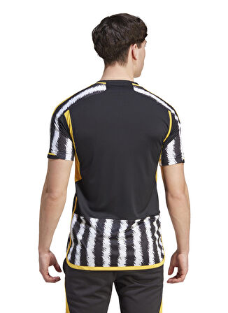 adidas Siyah - Beyaz - Sarı Erkek Bisiklet Yaka  Baskılı Forma HR8256-HR8256-JUVENTUS HOME JERSEY