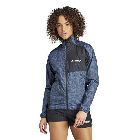 IA1808-K adidas Traıl Wınd J W Kadın Yağmurluk-R&amp;uuml;zgarlık Lacivert