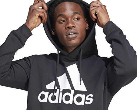 adidas M Bl Fl Hd Erkek Günlük Sweatshirts IB4024 Siyah