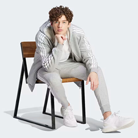 Adidas 3S Fl Fz Hd Erkek Fermuarlı Sweatshirt
