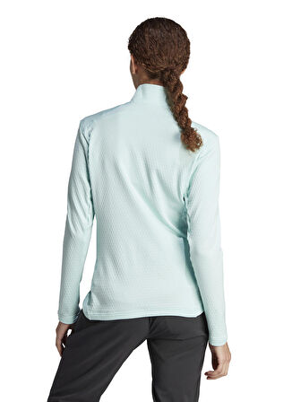 adidas Açık Mavi Kadın Dik Yaka Regular Fit Polar Sweatshırt IB1811-W MT LT FL JA       SEF