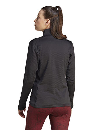 adidas Siyah Kadın Dik Yaka Polar Sweatshırt IB1814-W MT LT FL JA       BLA