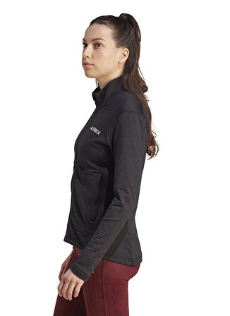 adidas Siyah Kadın Dik Yaka Polar Sweatshırt IB1814-W MT LT FL JA       BLA