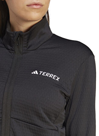 adidas Siyah Kadın Dik Yaka Polar Sweatshırt IB1814-W MT LT FL JA       BLA