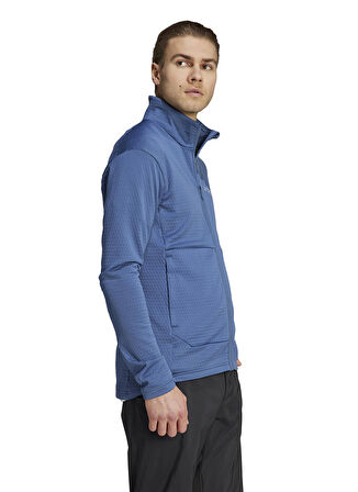 adidas Siyah Erkek Dik Yaka Polar Sweatshırt IB1817-MT LT FL FZ JA      WON