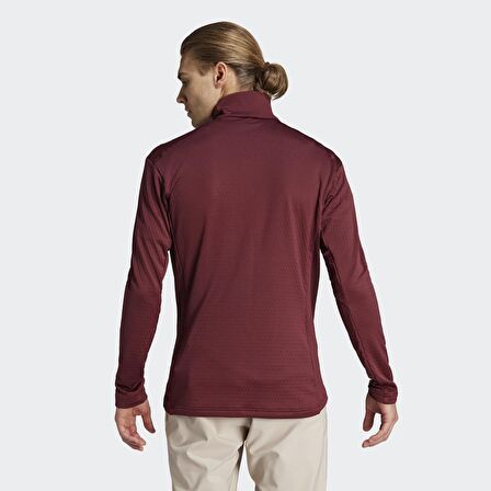 adidas Kırmızı Erkek Dik Yaka Regular Fit Polar Sweatshırt IB1815-MT LT FL FZ JA      PRE
