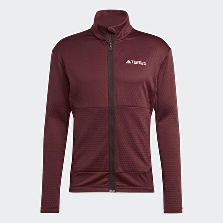 adidas Kırmızı Erkek Dik Yaka Regular Fit Polar Sweatshırt IB1815-MT LT FL FZ JA      PRE