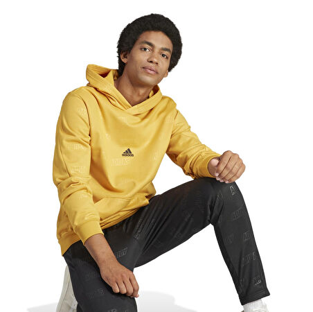 IJ6429-E adidas Bl Hd Q4 Erkek Sweatshirt Sarı