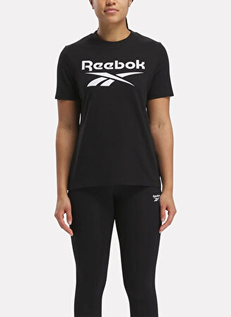 Reebok Siyah Kadın Yuvarlak Yaka T-Shirt II3220