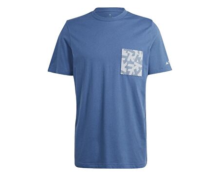 adidas Tx Pkt 2.0 Tee Erkek Günlük Tişört IB4873 Mavi
