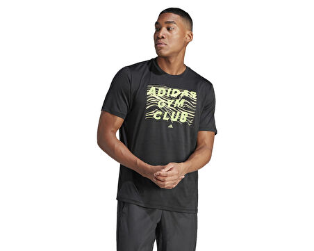 adidas Hiit Gfx Tee Erkek Günlük Tişört IL7008 Siyah
