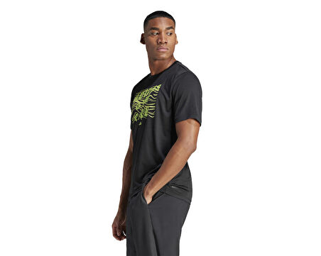 adidas Hiit Gfx Tee Erkek Günlük Tişört IL7008 Siyah